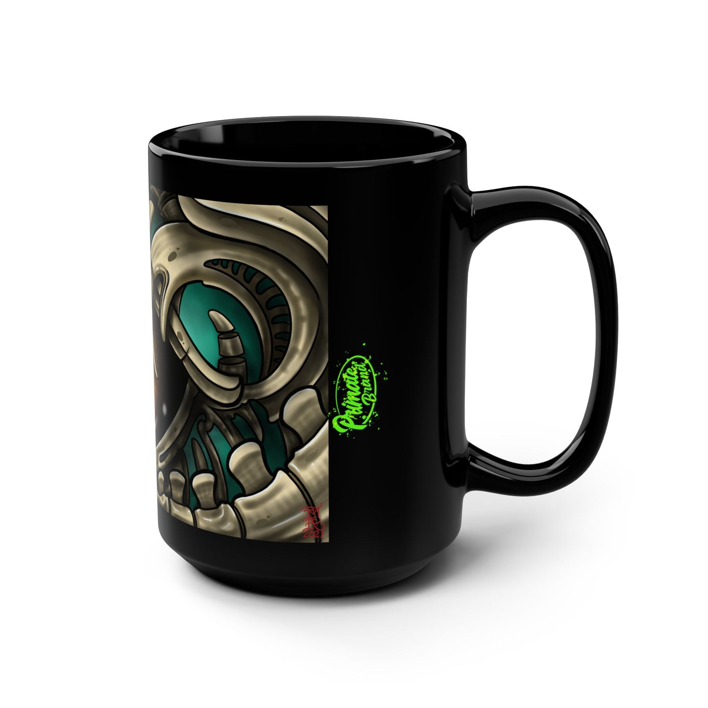 Eye on the prize (Black Mug, 15oz)