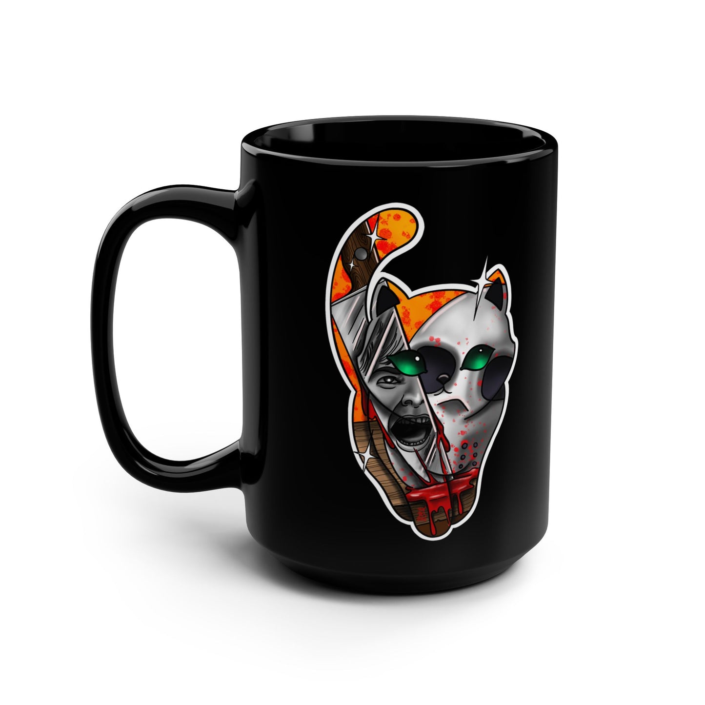 Jasons Cat (Black Mug, 15oz)