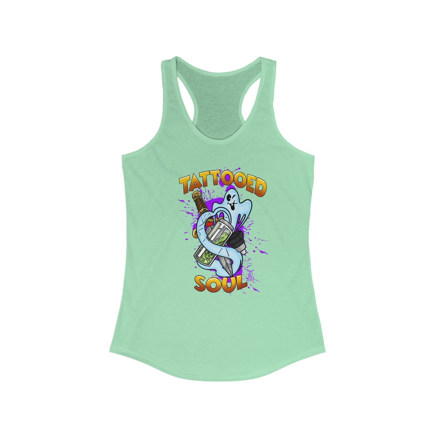Tattooed soul (Women's Ideal Racerback Tank)