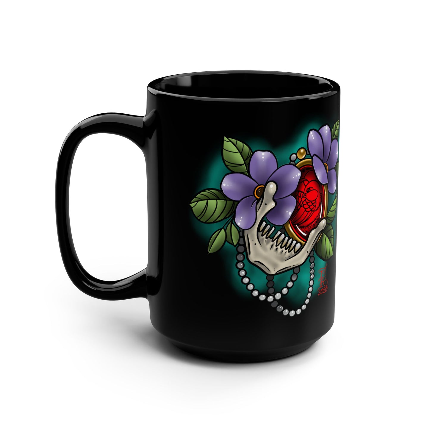 A jaw full (Black Mug, 15oz)