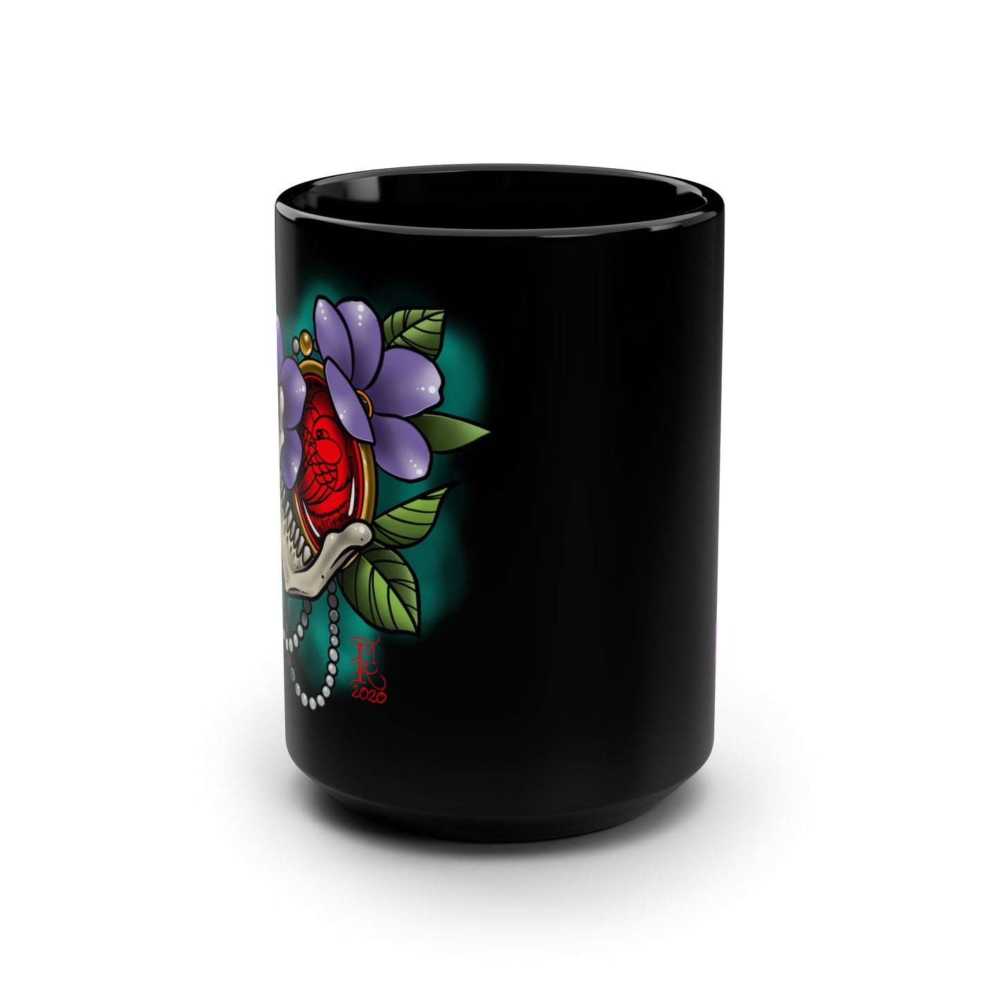 A jaw full (Black Mug, 15oz)