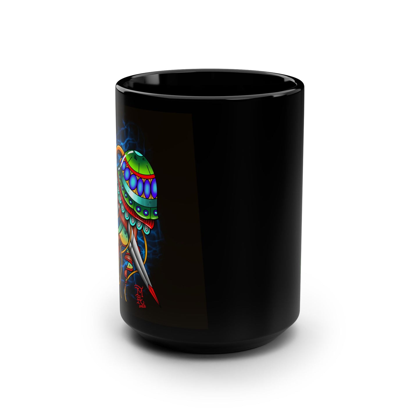 Jelly sea (Black Mug, 15oz)