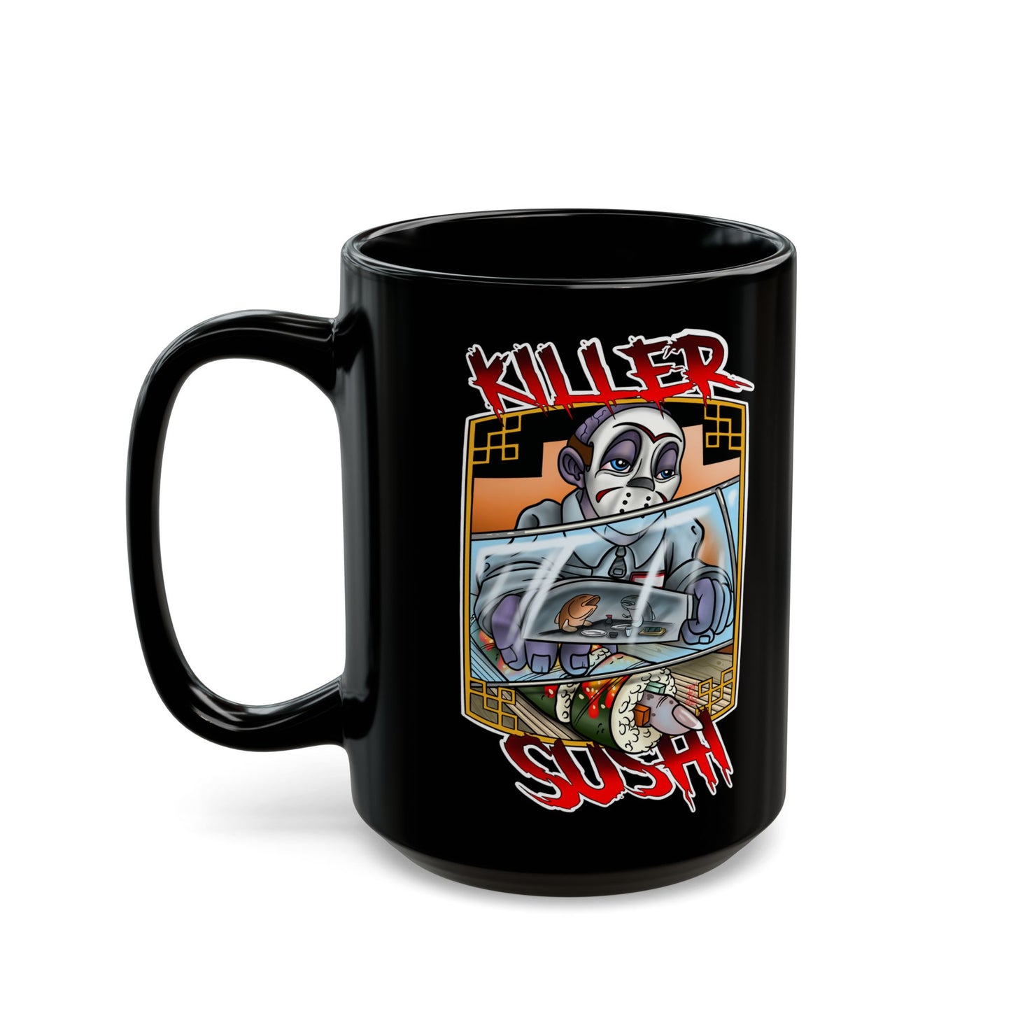 Killer sushi (Black Mug 15oz)