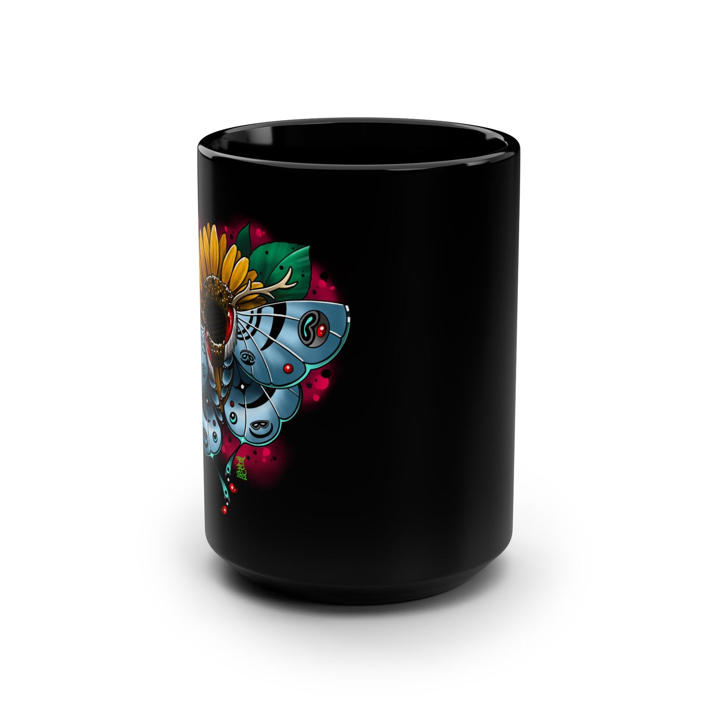 Night flower (Black Mug, 15oz)