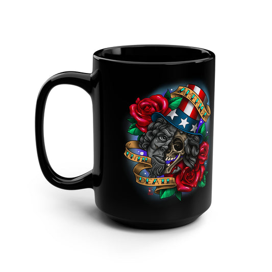 America til Death (Black Mug, 15oz)