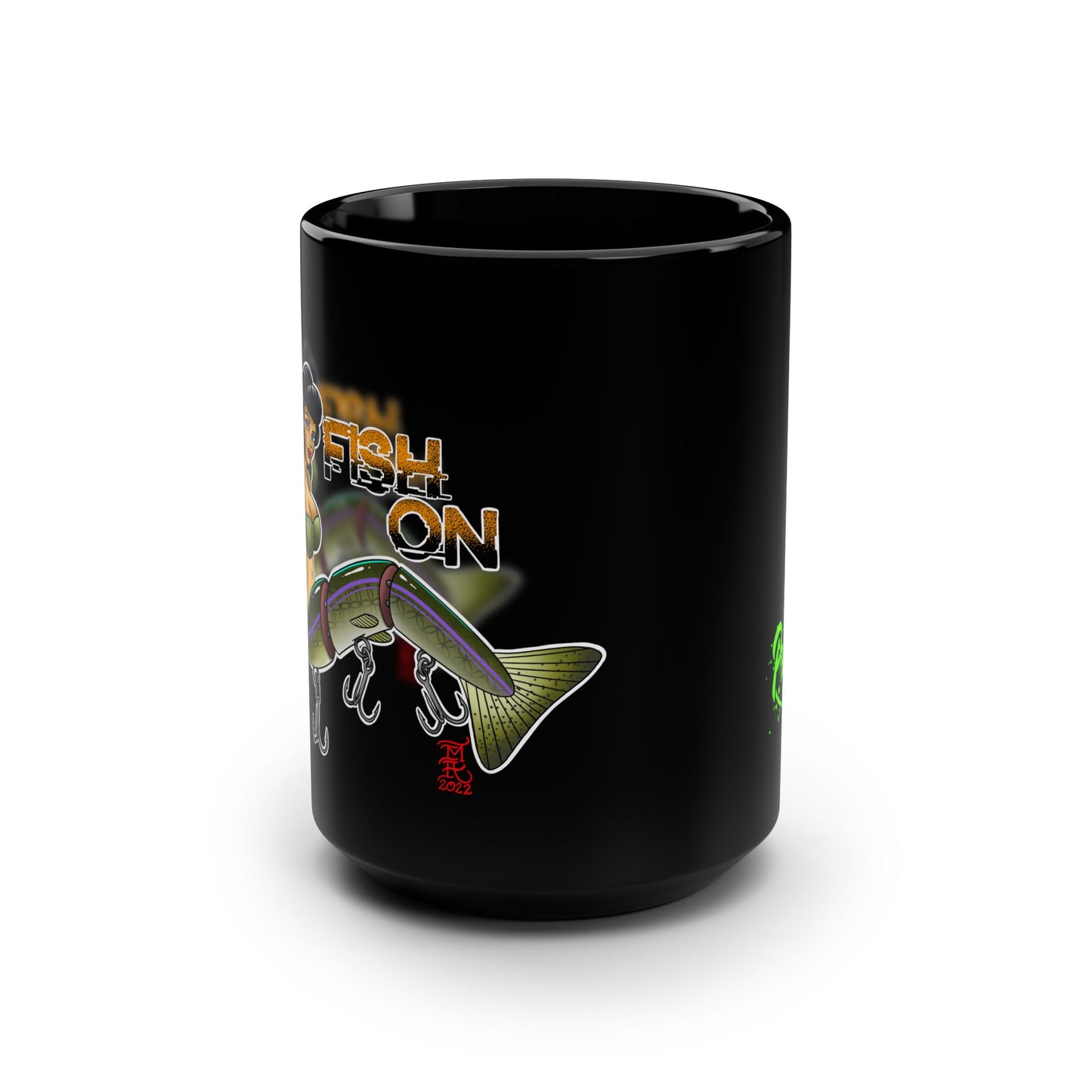 Fish On (Black Mug, 15oz)