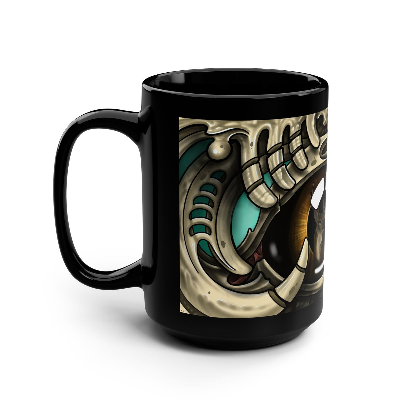 Eye on the prize (Black Mug, 15oz)