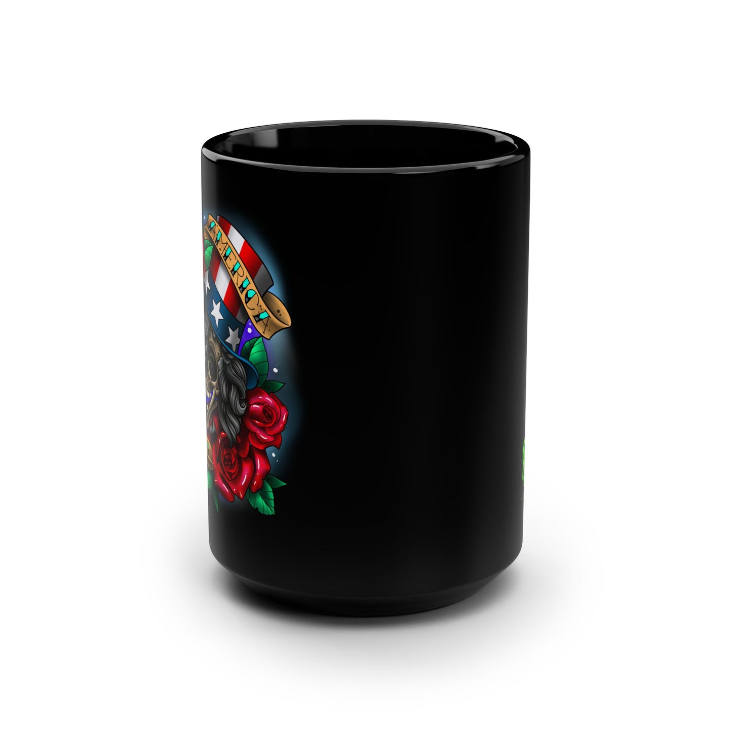 America til Death (Black Mug, 15oz)