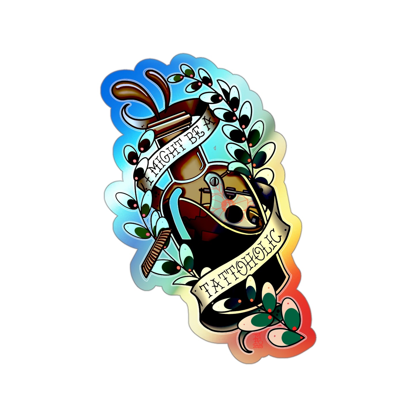 Tattoholic Holographic Die-cut Stickers
