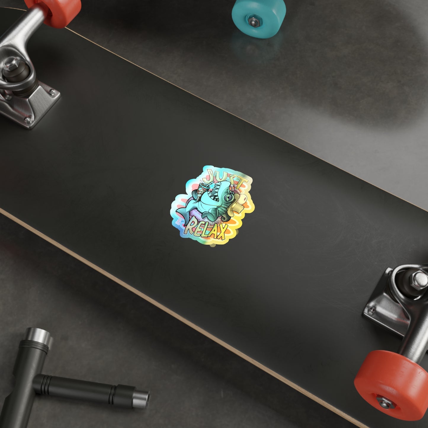 Just Relax Holographic Die-cut Stickers